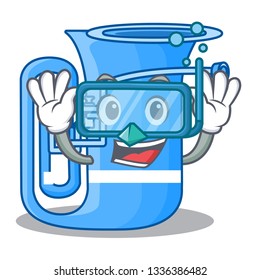 Diving tuba isolated with in the character