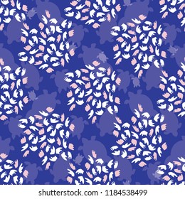 Diving Turtle Tropical Seamless Vector Pattern, Drawn Animal Illustration for Summer Fashion Prints, Trendy Ocean Packaging, Reef Education Posters, Beach Apparel, Scuba Snorkeling Vacation Backdrops