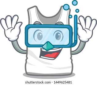 Diving undershirt isolated with in the cartoon