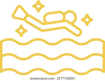 Diving vector icon. Can be used for printing, mobile and web applications.