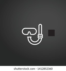 Diving vector icon. Diving concept stroke symbol design. Thin graphic elements vector illustration, outline pattern for your web site design, logo, UI. EPS 10.