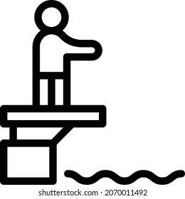 ilustración de buceo Vector en un fondo transparente. Símbolos de calidad premium. Icono vectorial de trazo para el concepto y diseño gráfico.