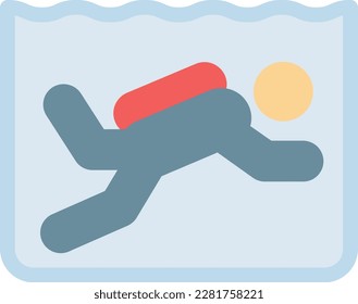 diving Vector illustration on a transparent background. Premium quality symmbols. Line Color vector icons for concept and graphic design.
