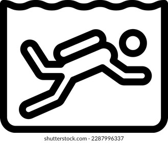 diving  Vector illustration on a transparent background. Premium quality symmbols. Thin line vector icons for concept and graphic design. 

