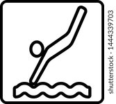 Diving vector is used for water icons that can to freefall