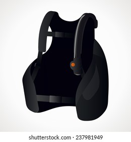 diving vest. scuba gear. vector format
