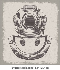diving vintage helmet