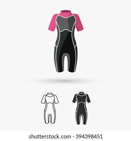 diving wetsuit icon