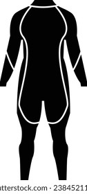 Diving wetsuit icon. Fullsleeve wetsuit sign. Diving swimsuit symbol. flat style.