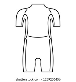 Diving wetsuit icon. Outline diving wetsuit vector icon for web design isolated on white background