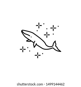 Diving whale icon. Element of diving icon