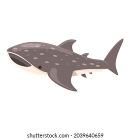 Diving whale shark icon cartoon vector. Sea fish. Ocean creature