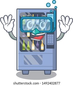 Diving wine vending machine on a mascot