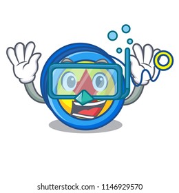 Diving yoyo character cartoon style