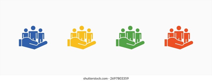 Conjunto De Ícones De Divisória E Inclusão Cor Coleção De Vários Estilos