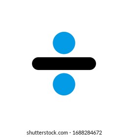division, calculator, learning and mathematics icon. Perfect for application, web, logo, game and presentation template. icon set design blue black line style