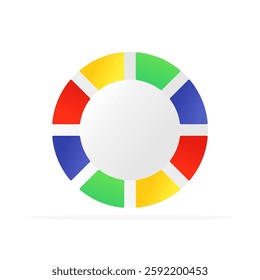 division circle icon dividing circle sign, colored flat vector. modern and minimalist design