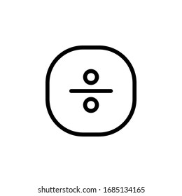division, formula and mathematics icon. Perfect for application, web, logo, game and presentation template. icon design line style