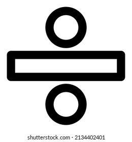 division icon with black color