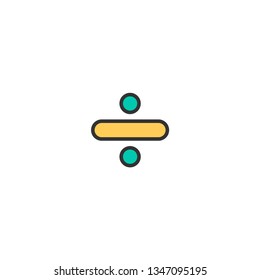 Division icon design. Essential icon vector illustration
