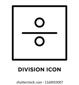 Division icon vector isolated on white background, Division transparent sign , line and outline elements in linear style