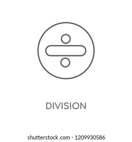 Division linear icon. Division concept stroke symbol design. Thin graphic elements vector illustration, outline pattern on a white background, eps 10.