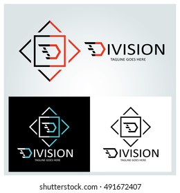 Division logo design template ,Letter D logo ,Vector illustration