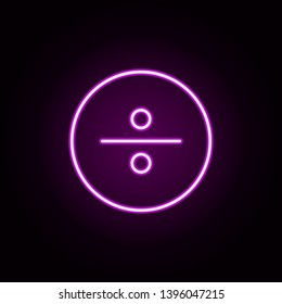 division neon icon. Elements of education set. Simple icon for websites, web design, mobile app, info graphics