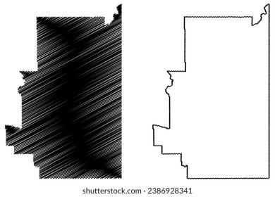 Division No. 1 (Canada, Alberta Province, North America) map vector illustration, scribble sketch map, Census division in Alberta