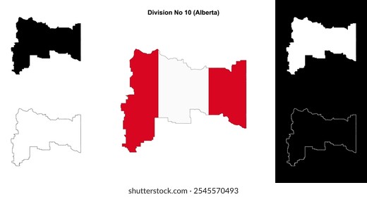 Division No 10 (Alberta) outline map set