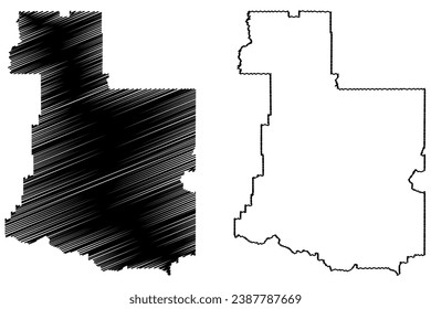 Division No. 12 (Canada, Alberta Province, North America) map vector illustration, scribble sketch map, Census division in Alberta