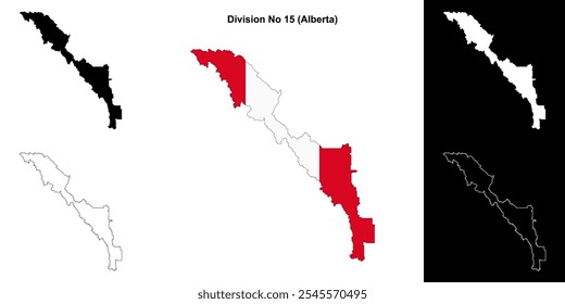 Division No 15 (Alberta) outline map set