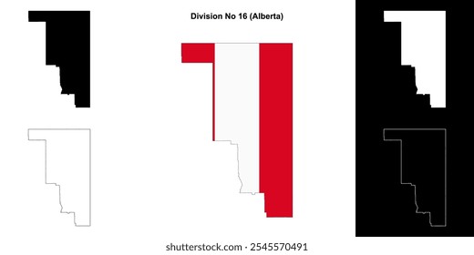 Division No 16 (Alberta) outline map set