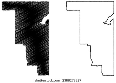 Division No. 16 (Canada, Alberta Province, North America) map vector illustration, scribble sketch map, Census division in Alberta