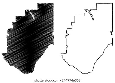 Division No. 16 (Canada, Saskatchewan Province, North America) map vector illustration, scribble sketch map