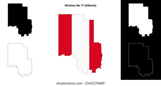 Division No 17 (Alberta) outline map set