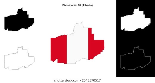 Division No 18 (Alberta) outline map set