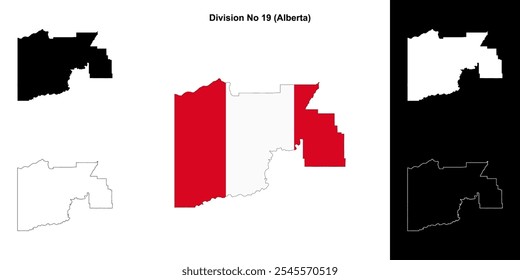 Division No 19 (Alberta) outline map set