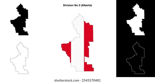 Division No 2 (Alberta) outline map set