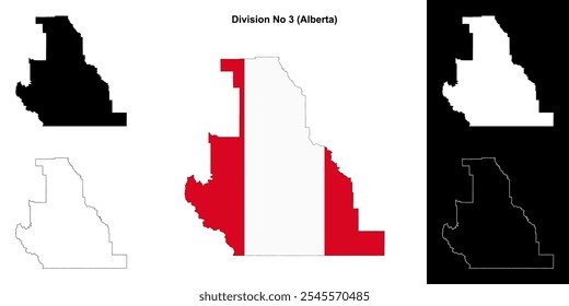 Division No 3 (Alberta) outline map set