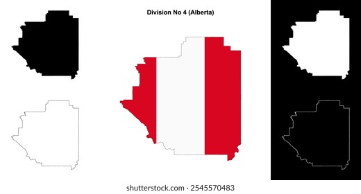 Division No 4 (Alberta) outline map set