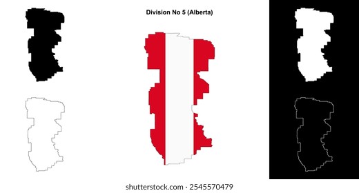 Division No 5 (Alberta) outline map set