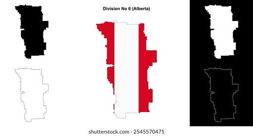 Division No 6 (Alberta) conjunto de mapas de contorno