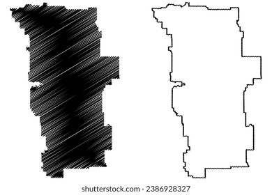 División No. 6 (Canadá, Provincia de Alberta, América del Norte) Mapa de ilustraciones vectoriales, Mapa de Esbozos de Dibujo, División del Censo en Alberta