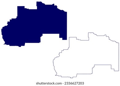 Division No. 7 (Canada, Alberta Province, North America) map vector illustration, scribble sketch map, Census division in Alberta