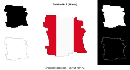 Division No 8 (Alberta) conjunto de mapas de contorno