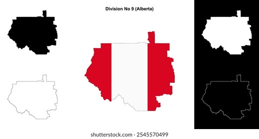 Division No 9 (Alberta) outline map set