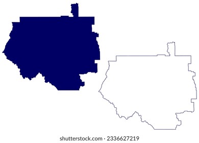 Division No. 9 (Canada, Alberta Province, North America) map vector illustration, scribble sketch map, Census division in Alberta