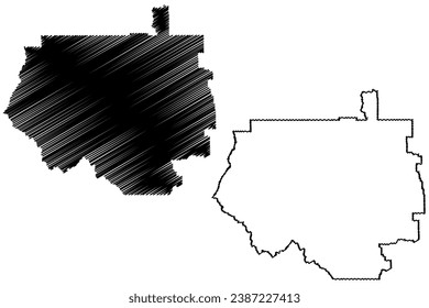 Division No. 9 (Canada, Alberta Province, North America) map vector illustration, scribble sketch map, Census division in Alberta