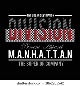 division provent apparel design typography,vector illustration for print